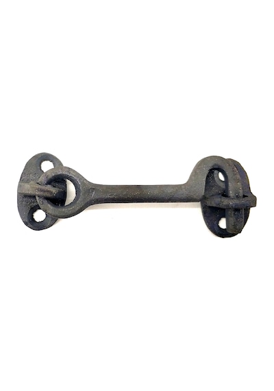 Antika Tarz Dekoratif Pirinç Çengeli - 8,5cm, Oksit Çok Renkli