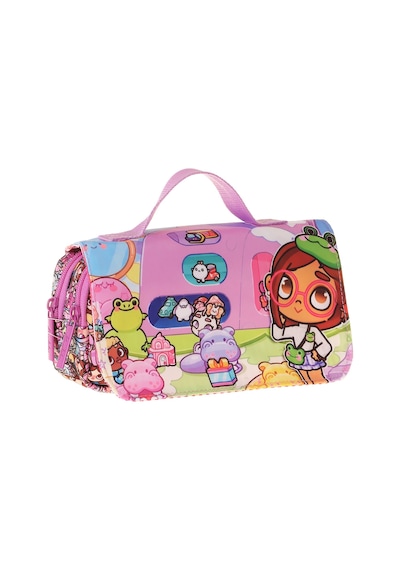 Kaukko Kids Taşıma Askılı Kız Çocuk Nagy Baskılı Şık Kalem Çantası Pembe - L5335