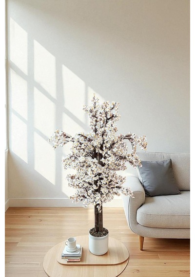 Yapay Çiçekçiniz Yoğun Yapraklı 100 Cm Yapay Sakura Bahar Dalı Ağacı Premium
