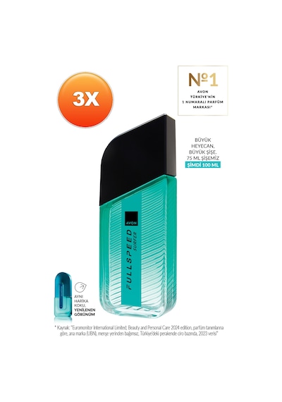 Full Speed Surfer Erkek Parfüm Edt 100ml Üçlü Paket Odunsu