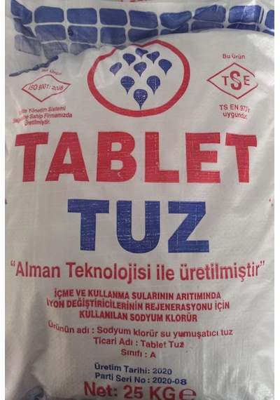 Tablet Tuz 25 Kg Su Arıtma ve Yumuşatma Tablet Tuz - İadesiz Ürün