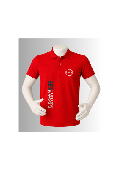 Dafri Özel Tasarım Nıssan Patrol Baskılı Kaliteli Pamuklu T-shirt Kırmızı