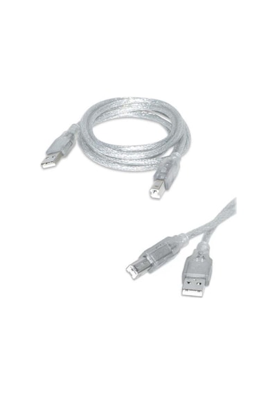 5 Metre Şeffaf Kaplamalı Usb 2.0 Yazıcı Ve Tarayıcı Kablosu - Tüm Markalarla Uyumlu Tip A - Tip B