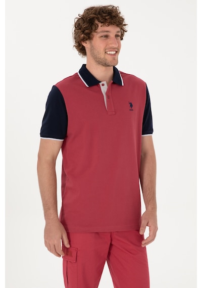 U.S. Polo Assn. Erkek Regular Fit Polo Yaka Vişne Tişört 50306871-VR223