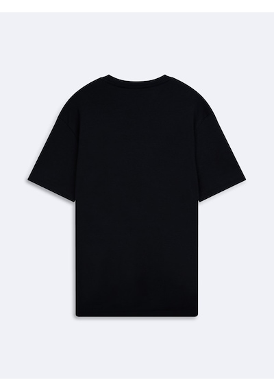 LTB Basic Yazı Baskılı Lacivert T-shırt