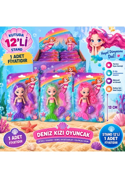 Dmn8015b Kutuda 12li 13 Cm Deniz Kızı Oyuncak 1 Adet Fiyatıdır