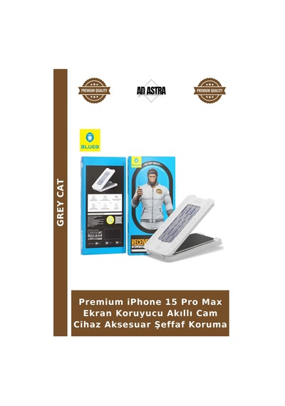 Premium İphone 15 Pro Max Ekran Koruyucu Akıllı Cam Cihaz Aksesuar Şeffaf Koruma