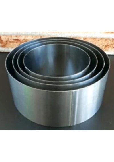Yuvarlak 4 Lü Kek Pasta Kalıbı Derinlik 15cm Paslanmaz Krom 13cm 16cm 19cm 22cm Aile Boyu Inox