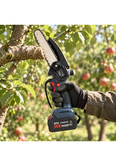 Prohummer Phm011 Profesyonel Akülü Kömürsüz Motor 2li Bahçe Seti - 32mm Dal Budama Makası, 15cm Dal Budama Testeresi 21v 3ah Çift Batarya