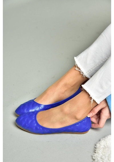 Fox Shoes S314020209 Saks Mavi Kadın Babet Saks Mavi