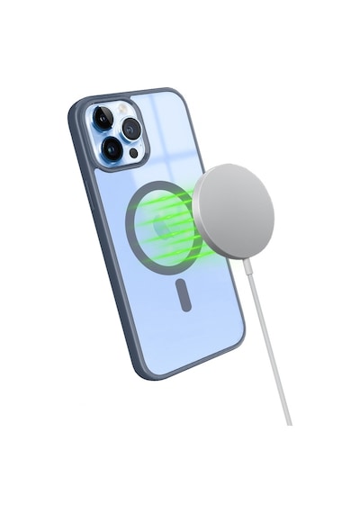 Apple  Uyumlu  iPhone 13 Pro Max Magsafe Özellikli Renkli Clear Case Kapak