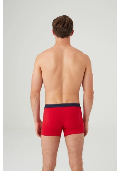 U.S. Polo Assn. Erkek Kırmızı - Lacivert 2 Li Boxer 80361 Çok Renkli