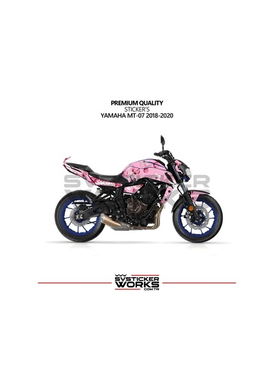 Yamaha Mt07 2018-2020 Kaplama Sticker Sakura Motor Kaplama Modeli Hazır Kit Yüksek Kalite