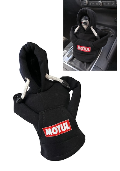 Motul Tasarım Hoodie Vites Topuzu Kılıfı - Universal Sweatshirt Model Vites Aksesuarı Siyah