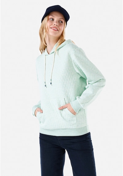 Colins Regular Fit Kapüşonlu Düz Kadın Yeşil Sweatshirt Cl1067255 Q1.v1 Mnm Mint Melange