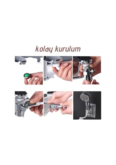 Buffer 2 İn 1 Spiral Hortumlu Ayarlanabilir Hareketli Banyo Mutfak Lavabo Musluk Duş Başlığı