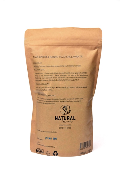 Natural Ayak Bakım Ve Banyo Tuzu Lavanta 1000 Gr