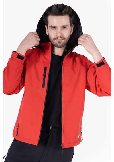 Owl Gizli Kapüşonlu Softshell Mont Kırmızı