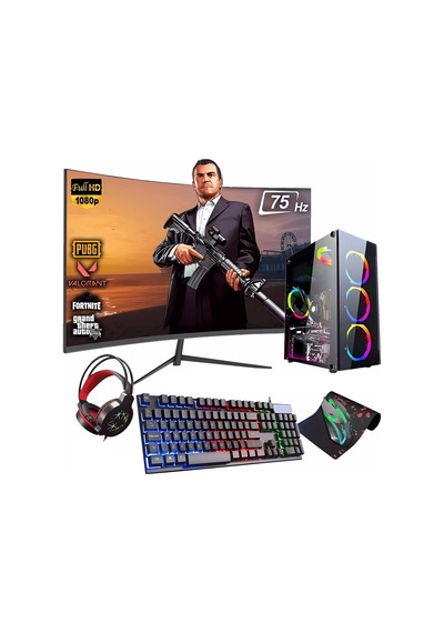CacheX FX 10100F-RX6400 i3-10100F 16 GB 512 GB M.2 SSD RX6400 24" Dos FHD Masaüstü Oyuncu Bilgisayarı