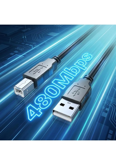 Usb To Usb-b Yazıcı Tarayıcı Printer Kablosu 5 Metre - Pc Ve Laptop İle Yazıcı Ara Bağlantı Data Kablosu - Usb 2.0 Hi-speed - Stabil Performans - Kolay Kullanım