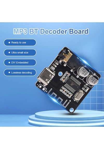 Vhm-314 Type-c Bluetooth Kablosuz Ses Mp3 Modül Amfi Müzik Çalma Kartı Dc 5v Usb Lityum Pil Batarya