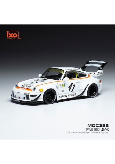 1:43 Ölçek Ixo 1996 Porsche Rwb 993 Lbwk 41 Diecast Metal Minyatür Model Araba 10cm