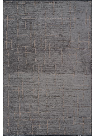 Modern Desenli Yıkanabilir Şönil Dokuma Saçaklı Kaymaz Taban Salon Mutfak Halı Kilim Antrasit