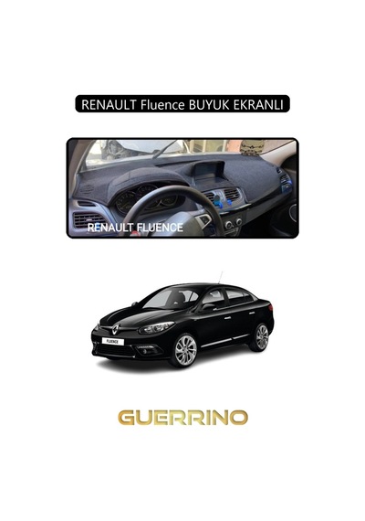 Renault Fluence Buyuk Ekranlıtorpido Koruma Halısı Siyah Kenar