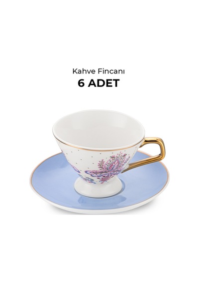 Emsan Arsel 6 Kişilik New Bone Kahve Fincan Takımı 80 Ml Diğer