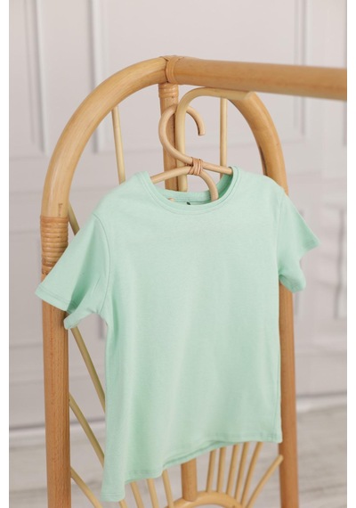 Şehrazat Handmade Tasarım Pamuklu Çocuk Tişört Mint Yeşili