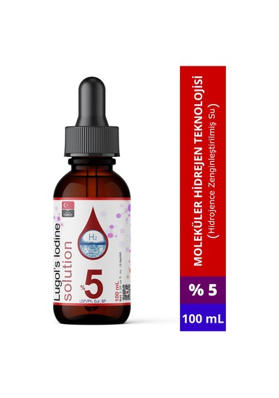 Lugol's %5 İyot Çözeltisi İyot Damla Cam Damlalıklı 100 ML