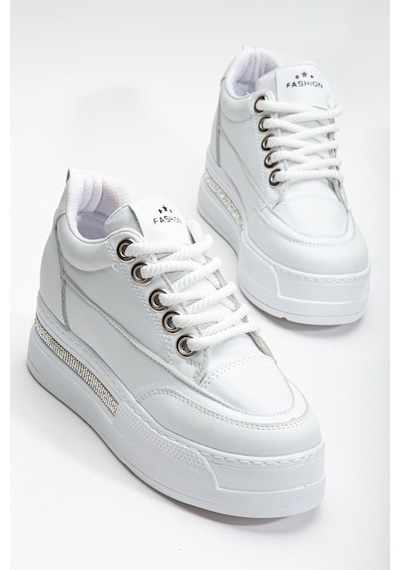Granes Kadın Beyaz Gizli Topuk Sneaker Beyaz