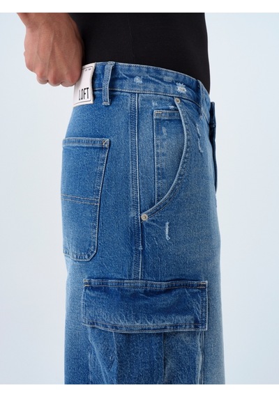 LOFT Baggy Fit Erkek Şort Lf2039608 Q1.v1 Denim