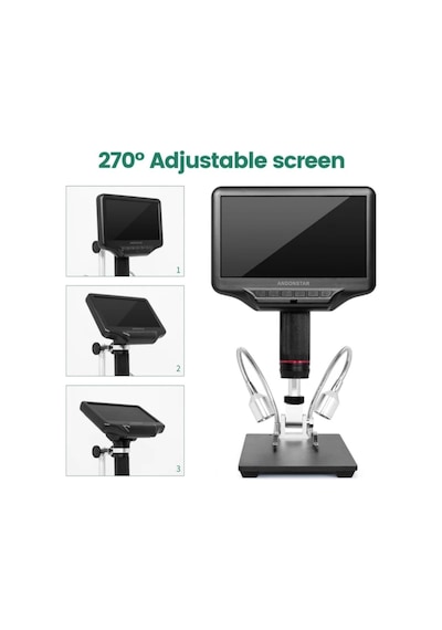 Dijital 4mp Hdmı/usb 3d 7 İnc Ekran Dijital Mikroskop Kumandalı Lehimleme Tamir Hassas Görüntü Büyüteç Mikroskop