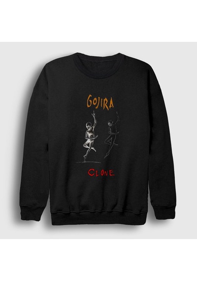 Presmono Unisex Clone Gojira Sweatshirt Siyah