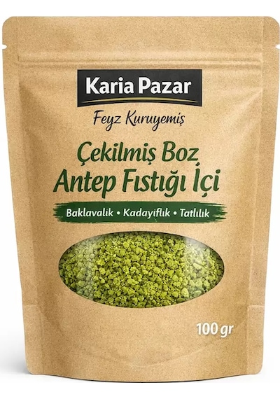 Çekilmiş Boz Antep Fıstığı İçi Baklavalık Kadayıflık Tatlılık 100 G 100 G
