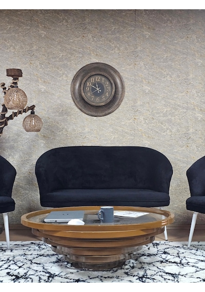 Zafir Teddy Takım Beyaz Boyalı Sivriltme Ayak Çay Seti Koltuk - Berjer , Balkon, Salon, Ofis Siyah Zafir Teddy Takım Beyaz Boyalı Sivriltme Ayak Çay Seti Koltuk - Berjer , Balkon, Salon, Ofis Siyah