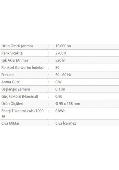 Cata 2 Adet Ct 4286 6w E27 Rustik Led Glop G95 Ampul Amber