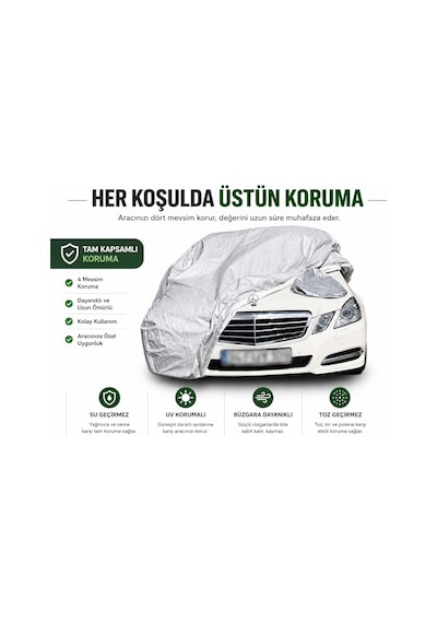 Saab 977 Mevsim Su Geçirmez Araç Brandası Biyeli Dikiş Tokalı Sabitleme Güneş Yağmur Dolu Koruma