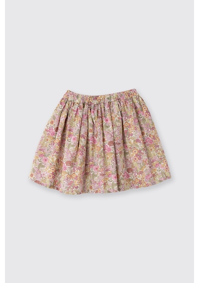 Panço Liberty Kumaş Desenli Kız Çocuk Etek Pembe