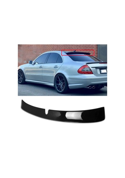 Mercedes W211 Cam Üstü Spoyler Parlak Siyah Boyalı 2002-2009