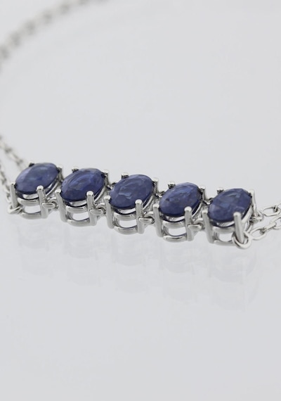 2.28ct Oval Safir Bileklik Beyaz