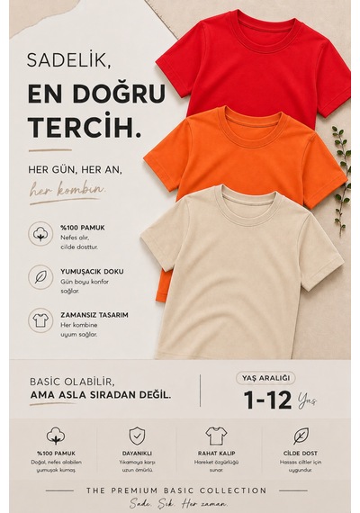 Overmax Çocuk Basic 3' Lü Tişört Seti Zamansız Şıklık, Gün Boyu Konfor Kırmızı-turuncu-bej - 887278767 Kırmızı-turuncu-bej Overmax Çocuk Basic 3' Lü Tişört Seti Zamansız Şıklık, Gün Boyu Konfor Kırmızı-turuncu-bej - 887278767 Kırmızı-turuncu-bej