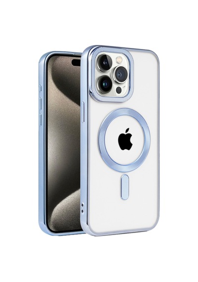 Apple Uyumlu - iPhone 14 Pro Max Kılıf Kronos Magsafe Kapak - Sierra Blue