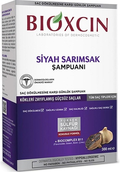 Saç Dökülmesine Karşı Siyah Sarımsak Şampuanı 300 Ml lamış Güçsüz Saçlar İçin Şampuan./