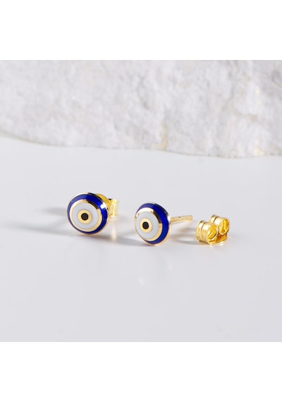 Goldkupe 14 Ayar Nazar Boncuğu Altın Küpe 1,20 Gr-932
