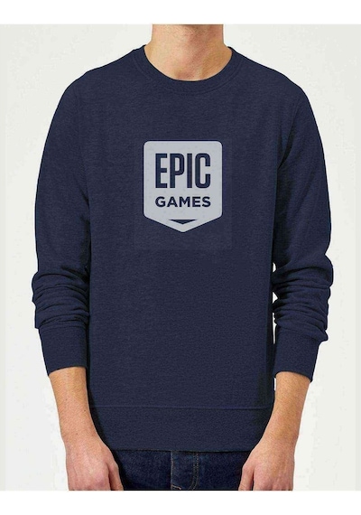 Epic Games Fortnite Baskılı Indigo Erkek Örme Sweatshirt