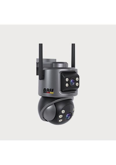 Baff Ics-5637 3+3mp Çift Lens Akıllı Wi-fi Güvenlik Kamerası Aı İnsan Takip Ve Renkli Gece Görüşlü Akıllı Bebek Kamerası
