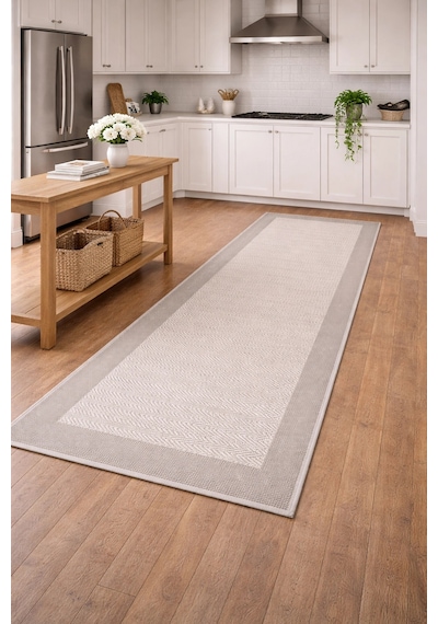 Mess Modern Dekoratif Yumuşak Dokulu Sisal Halı 3933 Krem Vizon Çok Renkli