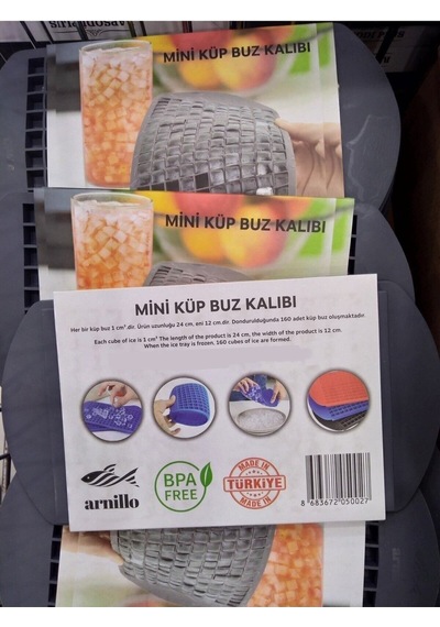 Esnek Silikon Buz Kalıbı Mini Buz Küpleri 24x12x1 Cm Silikon Diğer